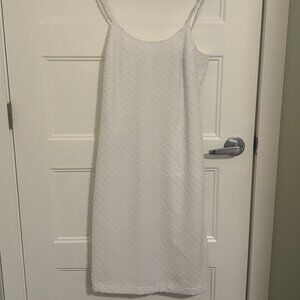 Club Monaco Linen White Boucle Dress